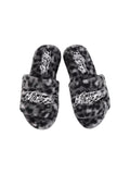 LEOPARD GREY  TSA SLIDES