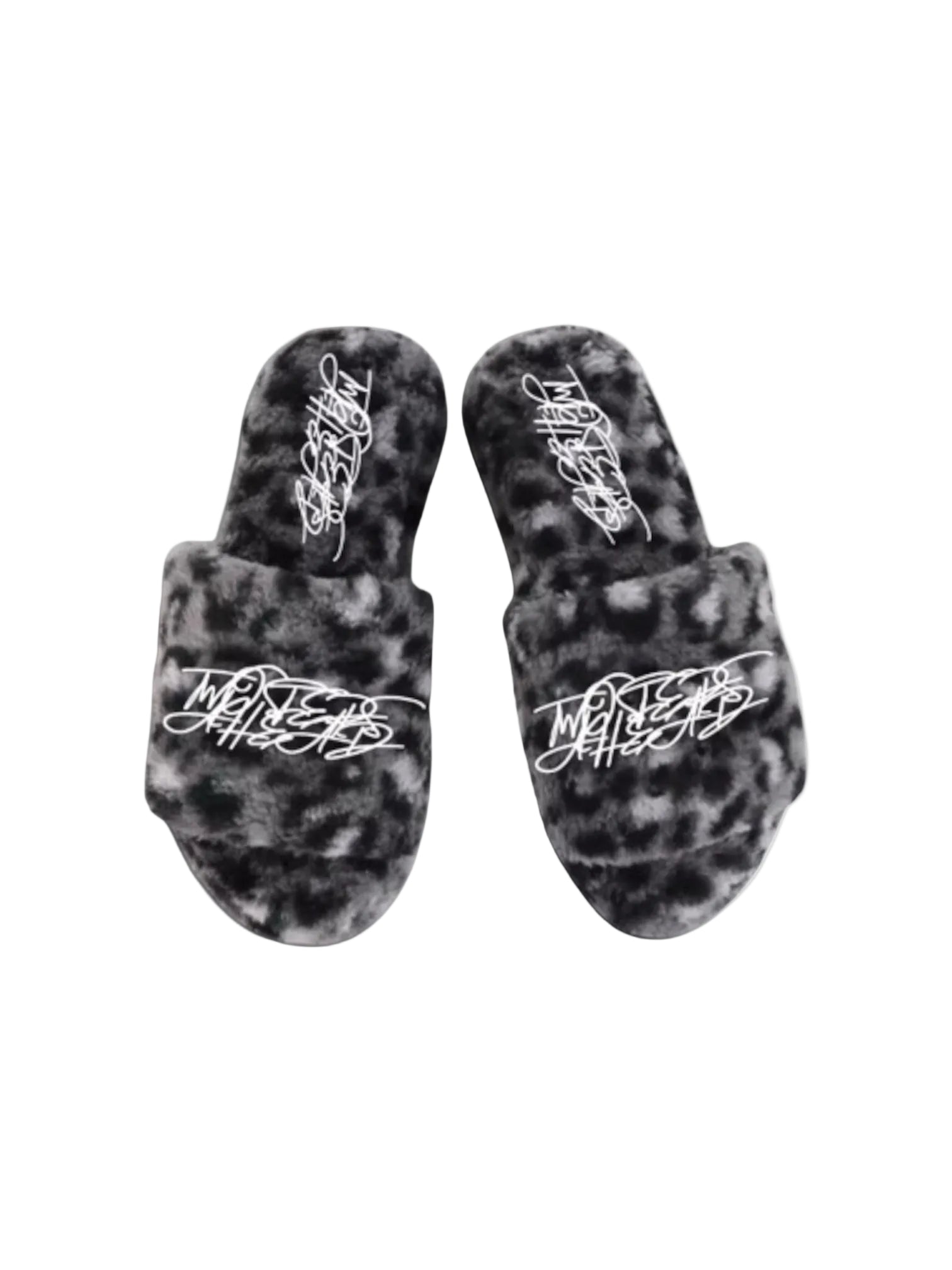LEOPARD GREY  TSA SLIDES