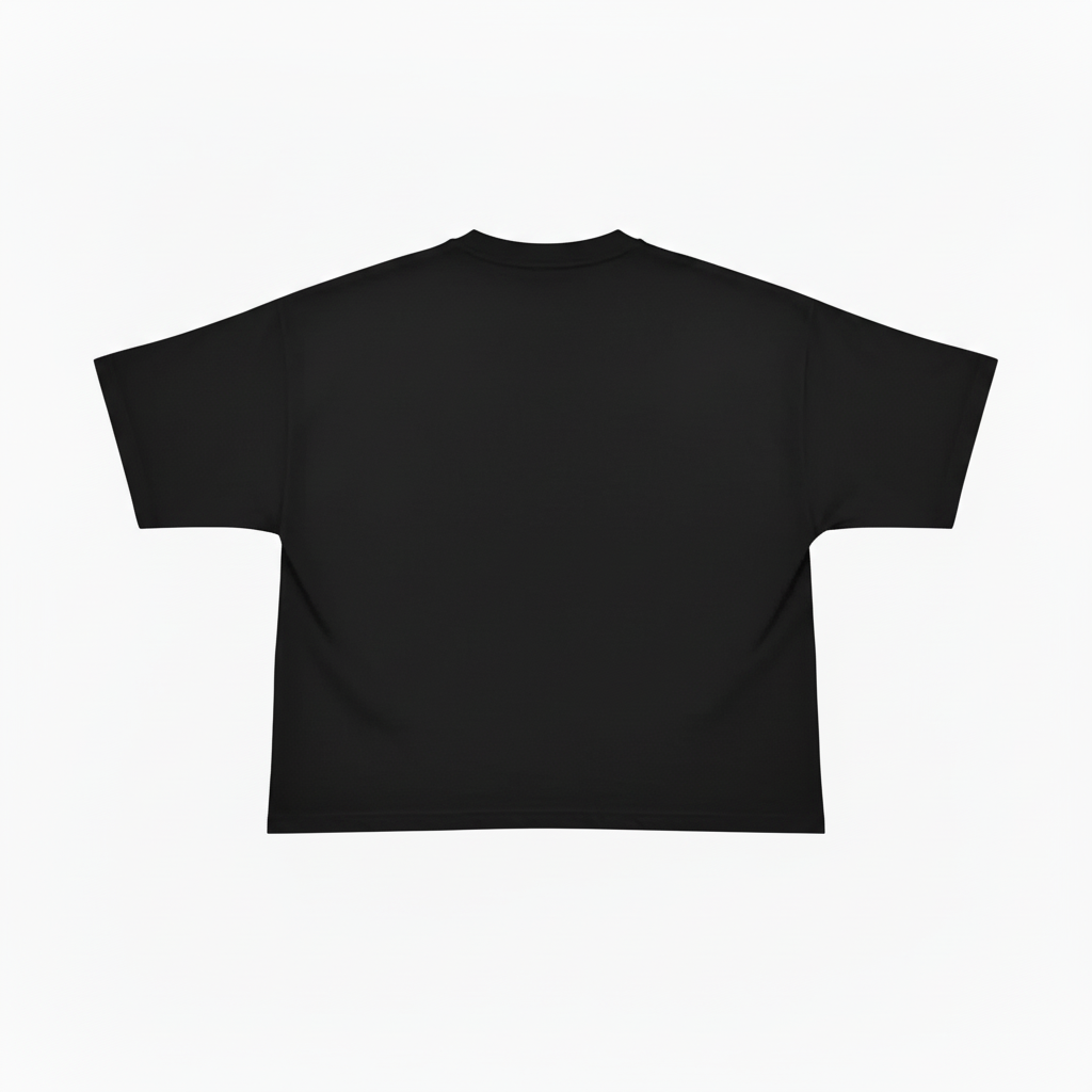 Black t-shirt back view