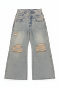 Studded Distressed Jeans Mockup
